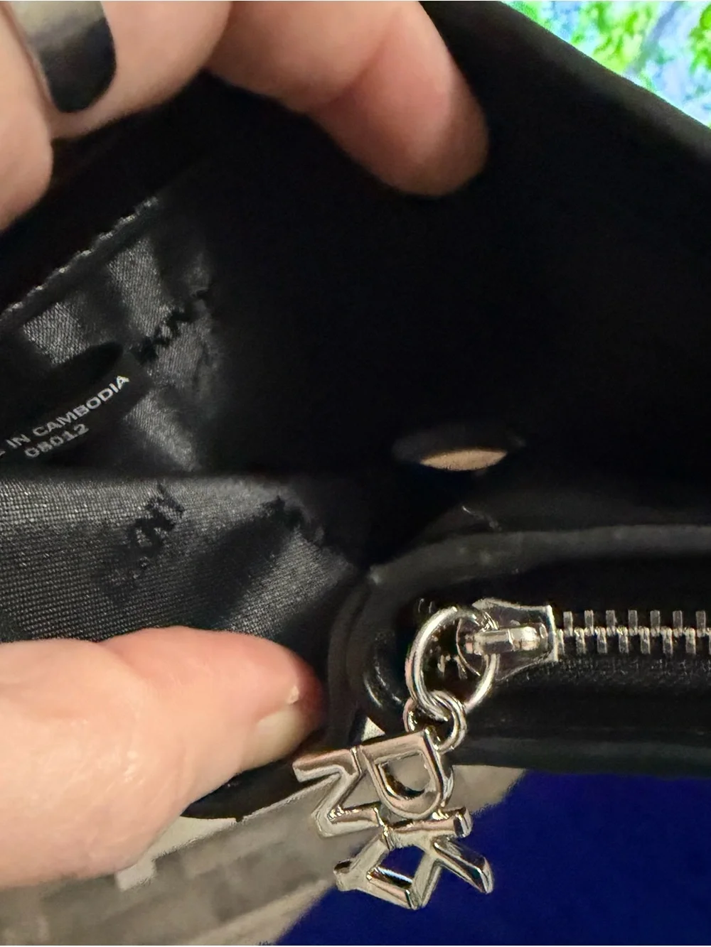 DKNY small compact black leather wallet
